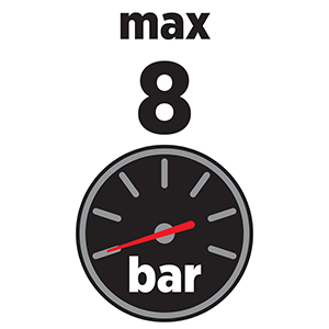 Maximálny tlak 8 barov